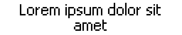 The same text with full hinting: strokes land on whole pixels and the two lines read cleanly
